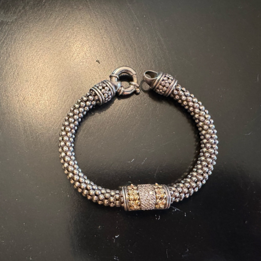 Elegant Silver Beaded Bracelet